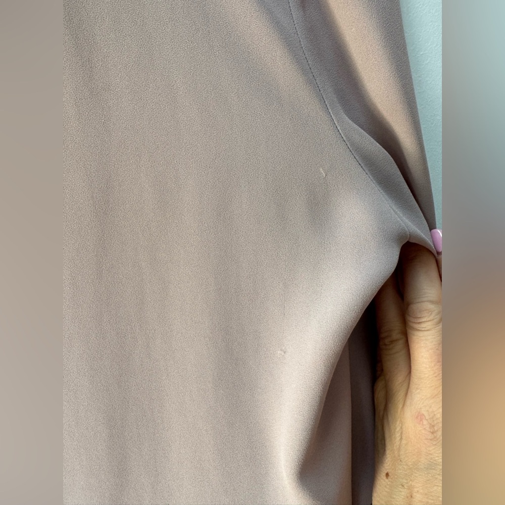 Lush Olive V-Neck Blouse with Roll-Up Sleeves, XL - Picture 5 of 5